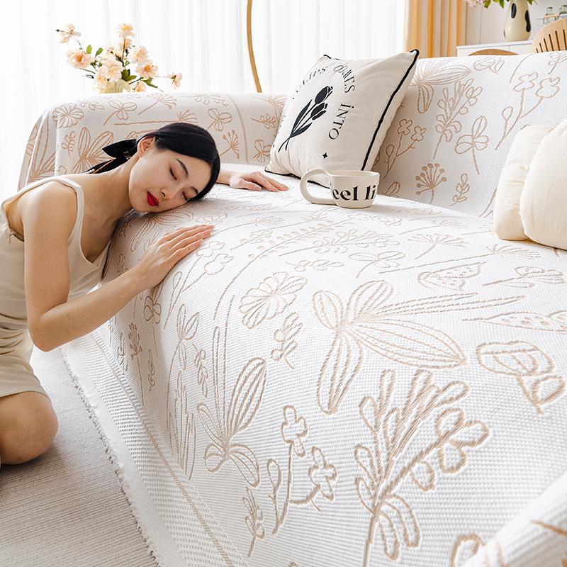 Sofa Cover Towel Summer French Ice Silk Sofa Towel Sofa Cover Sofa Cover