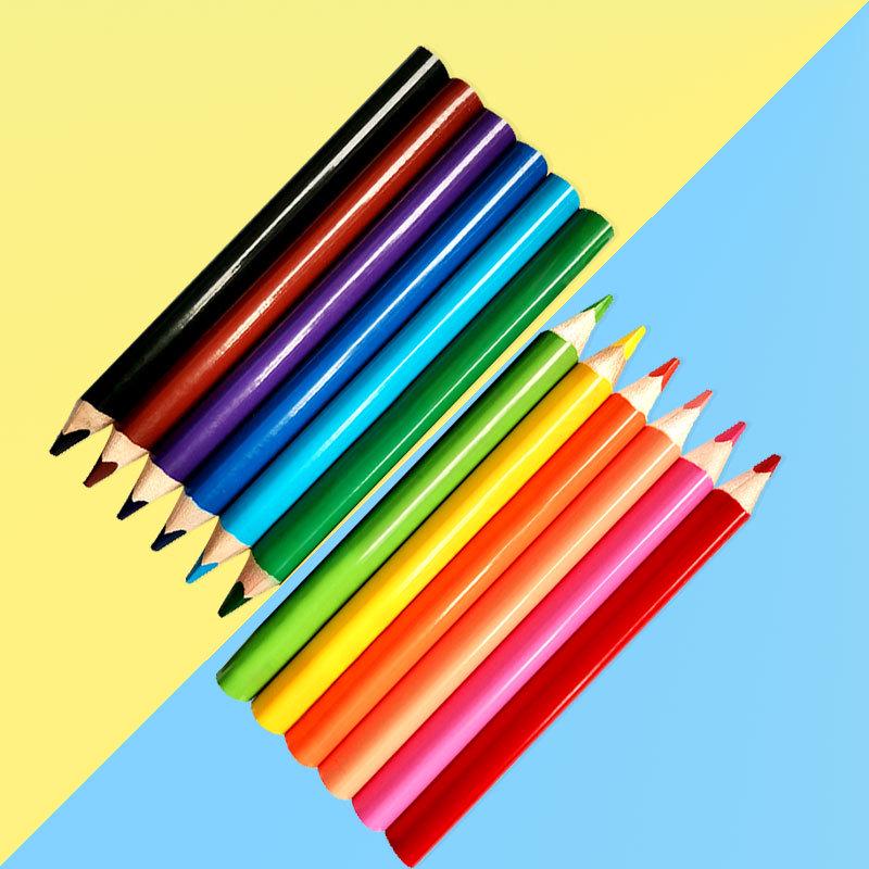 3.5-inch Round Barrel Water-Soluble Colored Pencil Set for Drawing