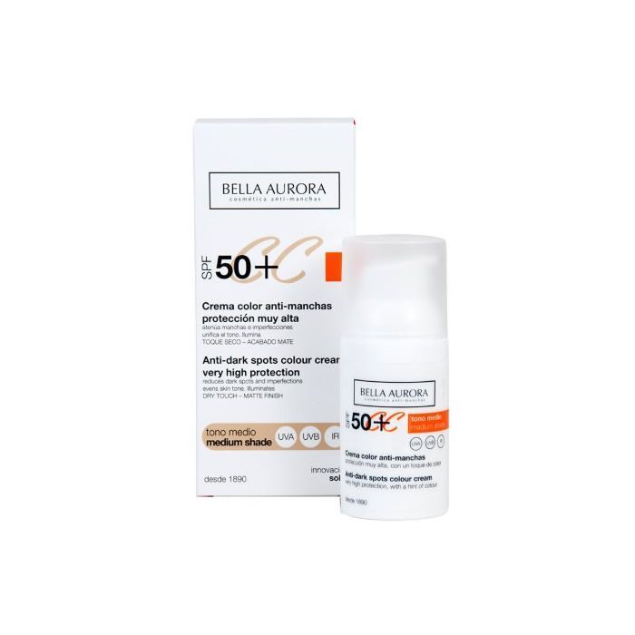 

Bella Aurora CC Крем против пятен Spf50, средний тон, 30 мл