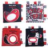 Baby Black White Red Visual Stimulation Book Animal Ocean Tag 3d Cloth Book Early Education Toy