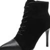 2024 Hot Sale Ladies Shoes Front Lace-up Women's Boots Fashion Side Zipper Office and Career Sexy Pointed Toe Shoes for Women