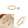 Modern Luxury Stainless Steel Jewelry Set With Beaded Bangle And Ring For Women