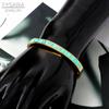 Vintage Roman Letter Bangles & Bracelets for Women Black Gold Numeral Color Charm Cuff Bangles Stainless Steel Jewelry