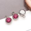 Twelve Color Birthstone Round Titanium Steel Pendant for DIY Jewelry