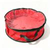 Red PE and PVC Single-Sided Transparent Christmas Wreath Storage Hanging Bag