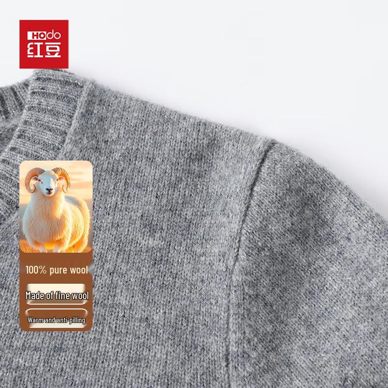 Hodo Women's 100% Pure Wool Round Neck Pullover Sweater