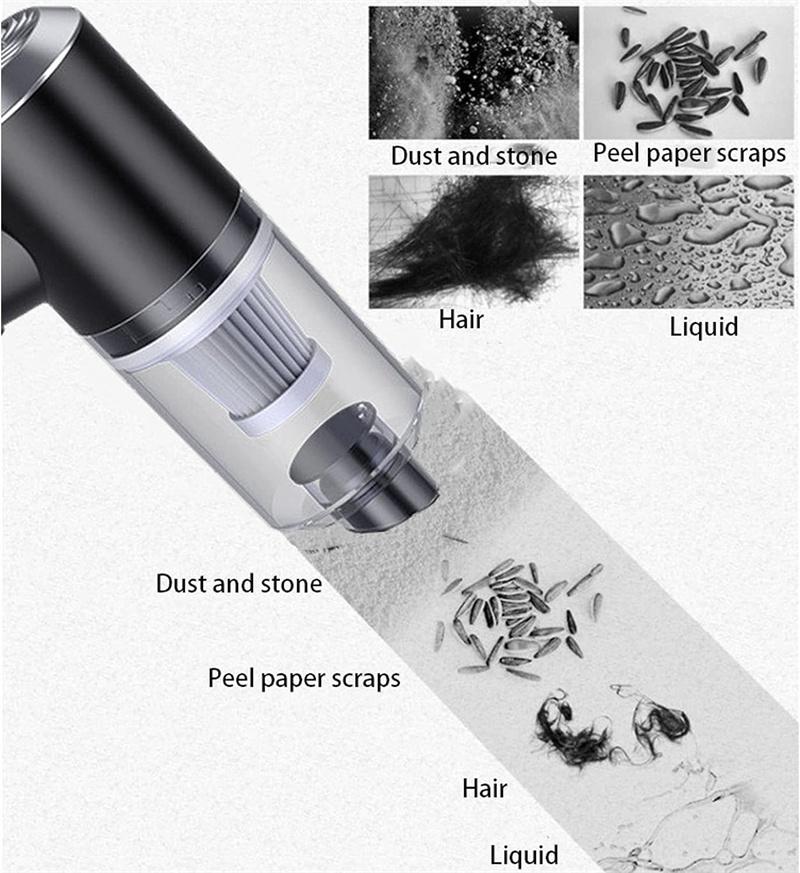 1pc Wireless Car Vacuum Cleaner USB Charging 1200mAh Portable Cleaning Appliance Mini Wet and Dry Vacuum Cleaner Household