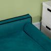 Dog Cat Sofa Scandinavian Design Removable Soft Cushion Solid Wood Legs 100 X 62 X 32 Cm Teal Blue