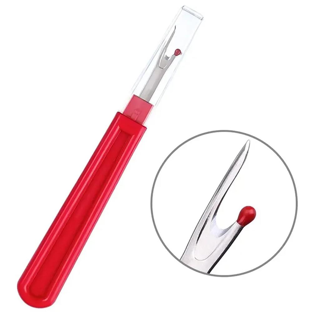 6 STÜCKE Farbiger Kunststoffgriff Scharfer Fadenentferner, Handnähen Kreuzstichwerkzeug, Knopflochmesser, Fadenentferner-Set