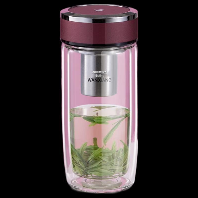 WANXIANG V195L Double-Layer Glass Tea Infuser Bottle