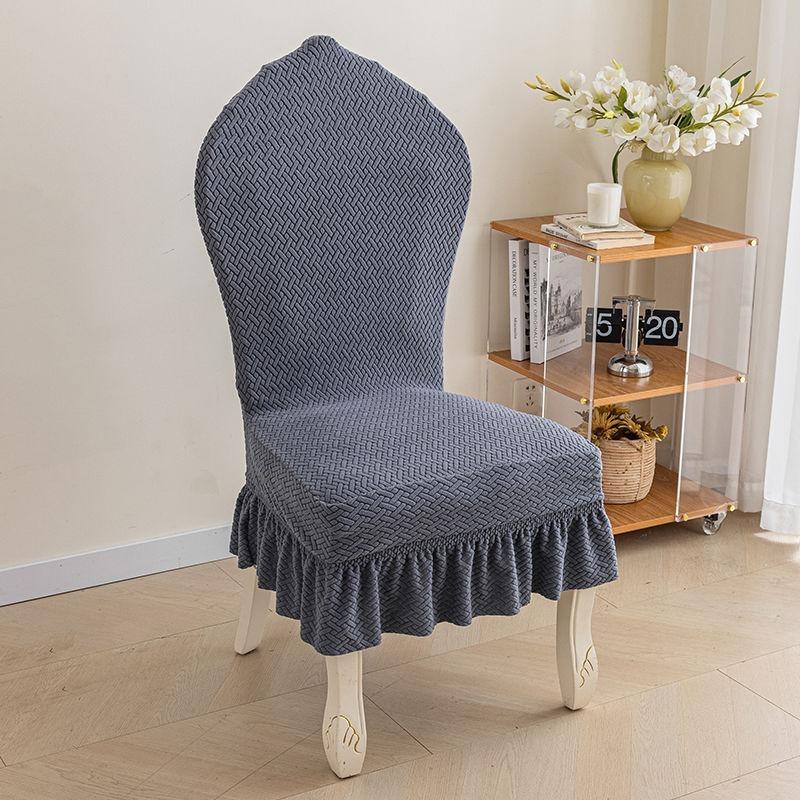 

Утолщенная обеденная скатерть для отеля в европейском стиле, универсальная эластичная юбка, чехол для стула в ресторане серый