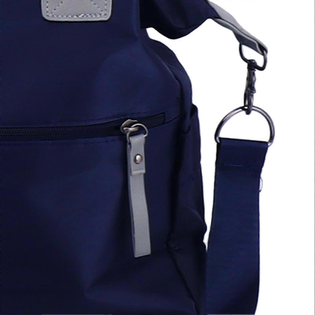 Sac à bandoulière pour femme, multi-poches, grande capacité, fermeture éclair, sangle réglable, sac en nylon bleu