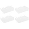 AD23-4 Pcs Clear Acrylic CD Holder With Tackable CD DVD Display Rack CD Storage Rack Organizer Stand CD Tray Holds Easy To Use