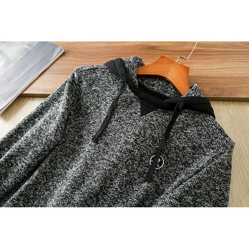 Export Order Arabesquitic Fabric Knitting Craft Export Men's Spring and Autumn Loose Casual Hooded Pullover Men's Coat Fashion