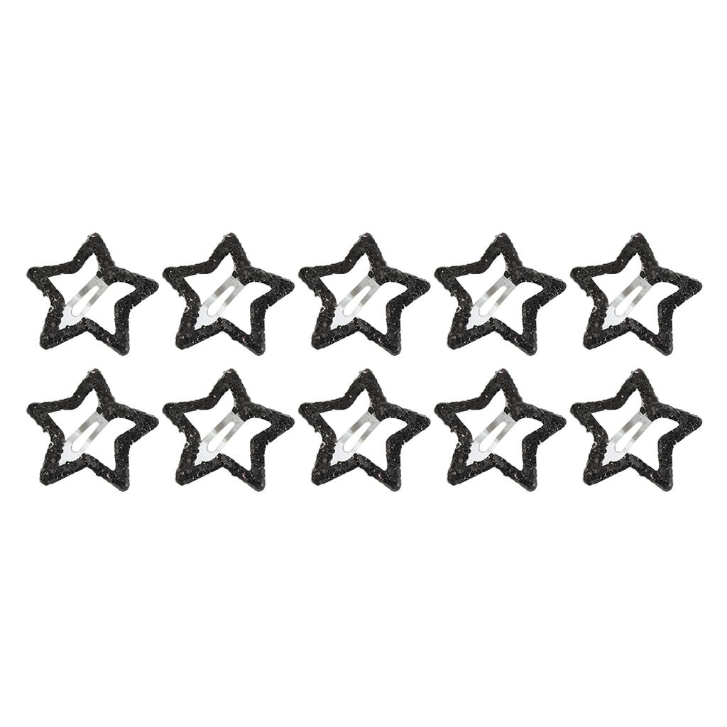 10PCS Sequins Star Hair Clip Set for Women Alloy Snap Clip Hair Styling Accessories Aesthetics Hair Barrettes for Female