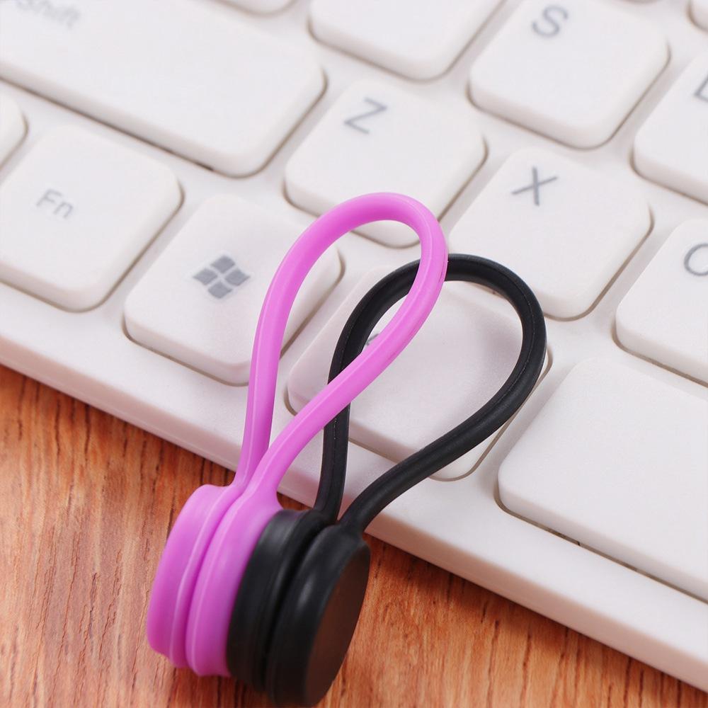 5PCS Colorful Fabric Huggers Silicone Cable Ties Magnetic Clips Set Fabric Clips Set  Crafting Gifts