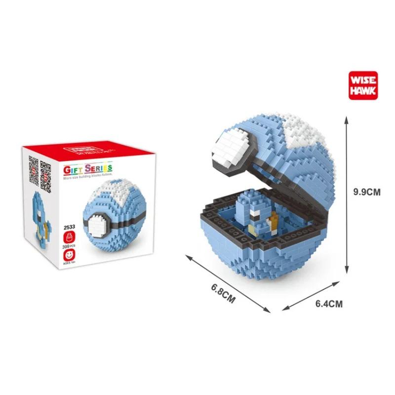 Ball Micro Building Blocks Pikachu Eevee Charmander Psyduck Magikarp Lapras DIY Mini Brick Figures Toys For Kids