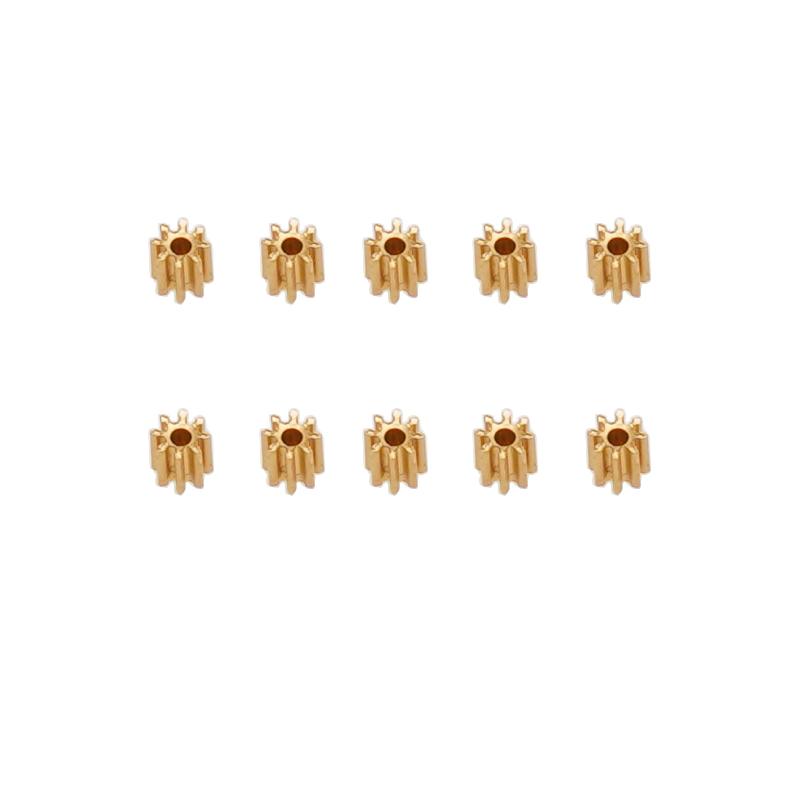 10PCS Modulus 0.2 Mini Brass Spur Gear 10T 12T 15T 20T 30T 40T Pinion Hole Dia.0.8/1/2mm Gears DIY RC Car Motor Shaft Connector