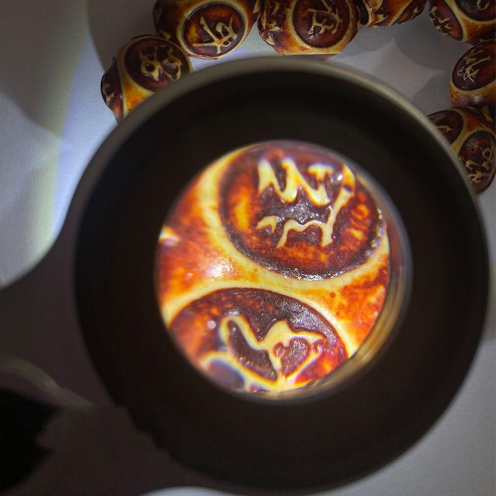 

3LED 3UV Handheld Magnifying Glass Type C Charging Reading Magnifying Kids 1pc