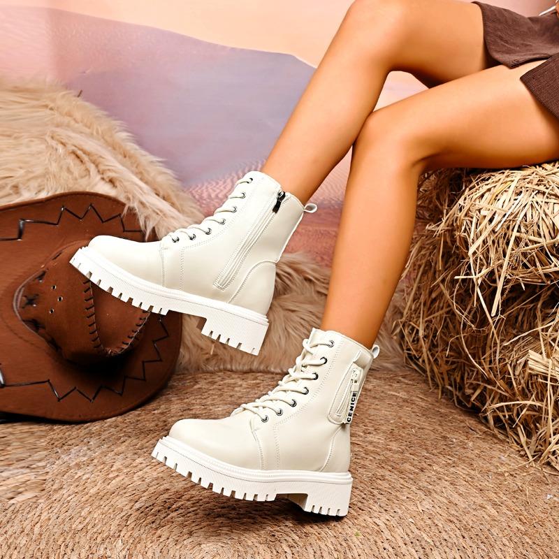 Fashion 2025 NEW Winter Simple and fashionable Warm Short Plush Ankle Boots Women Fashion Woman Comfy Low Heels Leather Boot