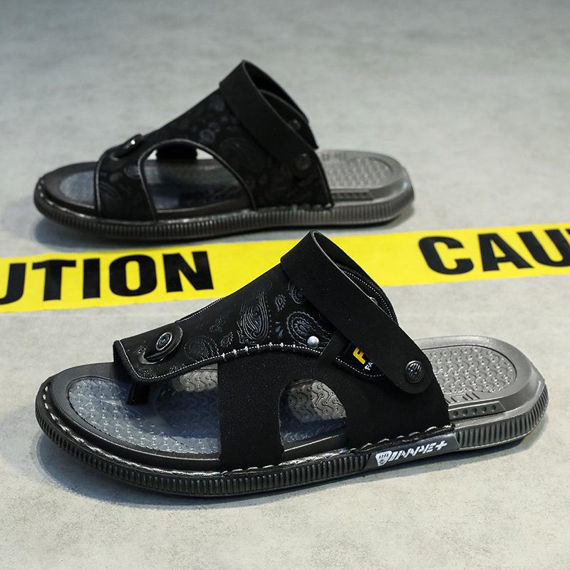 Summer new sandals men's dual-purpose flip-flops wear platform beach shoes non-slip and wear-resistant daily summer shoes
