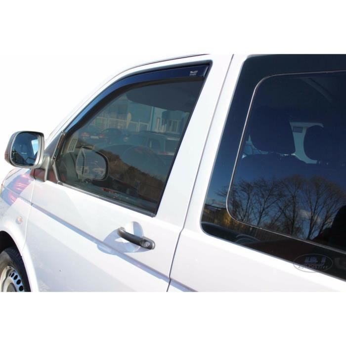 Déflecteurs d'air - J&J AUTOMOTIVE - Volkswagen T5/T6 - Fumé - Acrylique renforcé - Installation facile