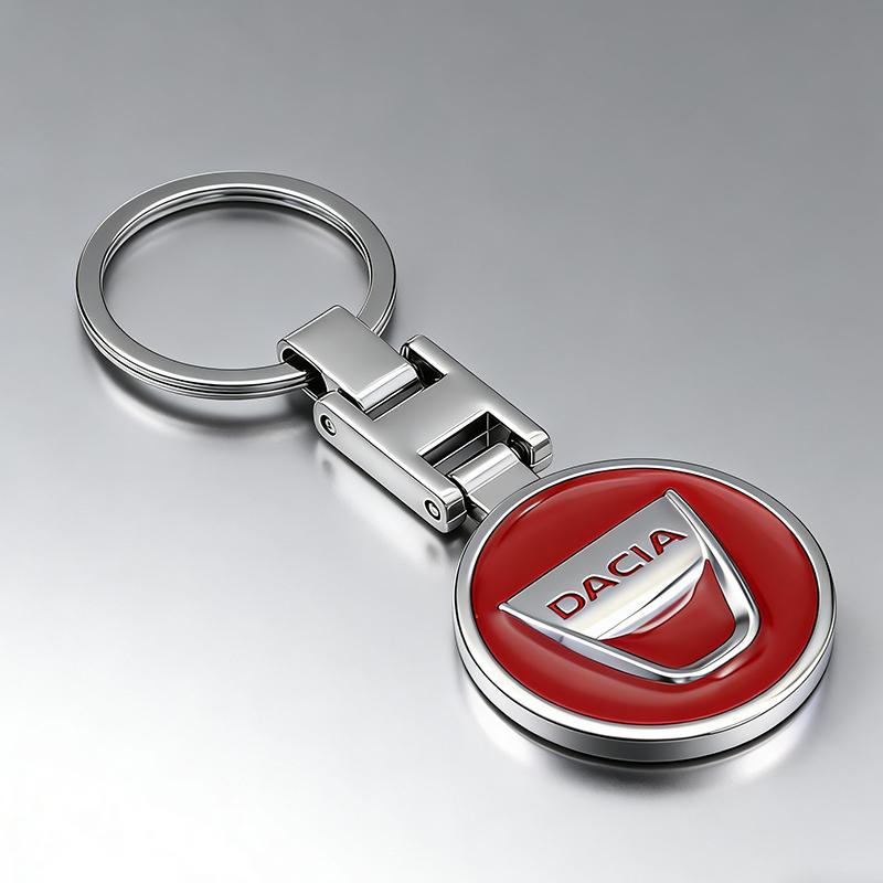 

1Pcs Car Emblem Keychain Metal Key Ring Accessories For Dacia Duster Sandero Bigster Dokker Jogger Logan Stepway Lodgy MCV 2019 червоний
