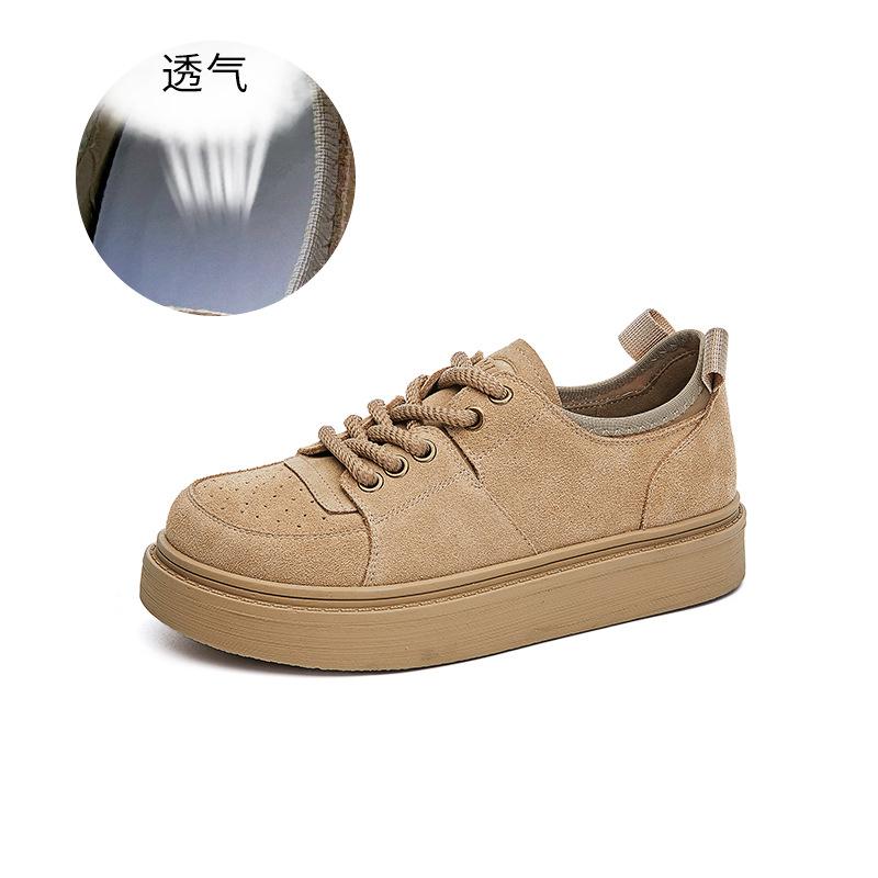 

Кожаные маленькие белые туфли женские 2025 новая весна женские туфли на платформе увеличивающие рост одинарные туфли женские универсальные повседневные туфли ретро женские туфли 35 абрикосовый