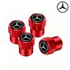 LXT3   4Pcs Metal Car Tire Valve Caps Waterproof Dustproof Anti-leak Air Accessories For Mercedes-Benz GLC X253 X254 C-Class W205 W206