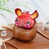 Cowhide Creative Bunny Change Bag, Car Key Bag, Zodiac Small Backpack, Shoulder Messenger Bag, Small Gift.