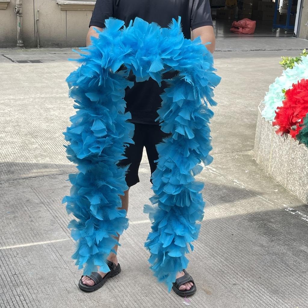 DIY 2 Yards Fluffy  Turkey Marabou Feathers Boa 200Grams White Feather for Crafts Wedding Party Christmas Decoration Plumes Shawl