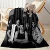 Rock Band Black Leather Blanket Durable Comfort Suitable for Couch Sofa Office for All Occasions Playful Design Best Holiday Gift for Friends Family