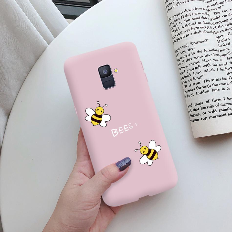 Love Heart Case For Samsung A6 2018 Cover A600F Silicon Tpu Phone Case For Samsung Galaxy A 6 A6 Plus 2018 A605F Case Cat Cactus