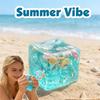 Slow Rising Blue Ocean Ice Cube Stress Balls Soft Squishy Sensory Fidget Toy  Kids Gifts