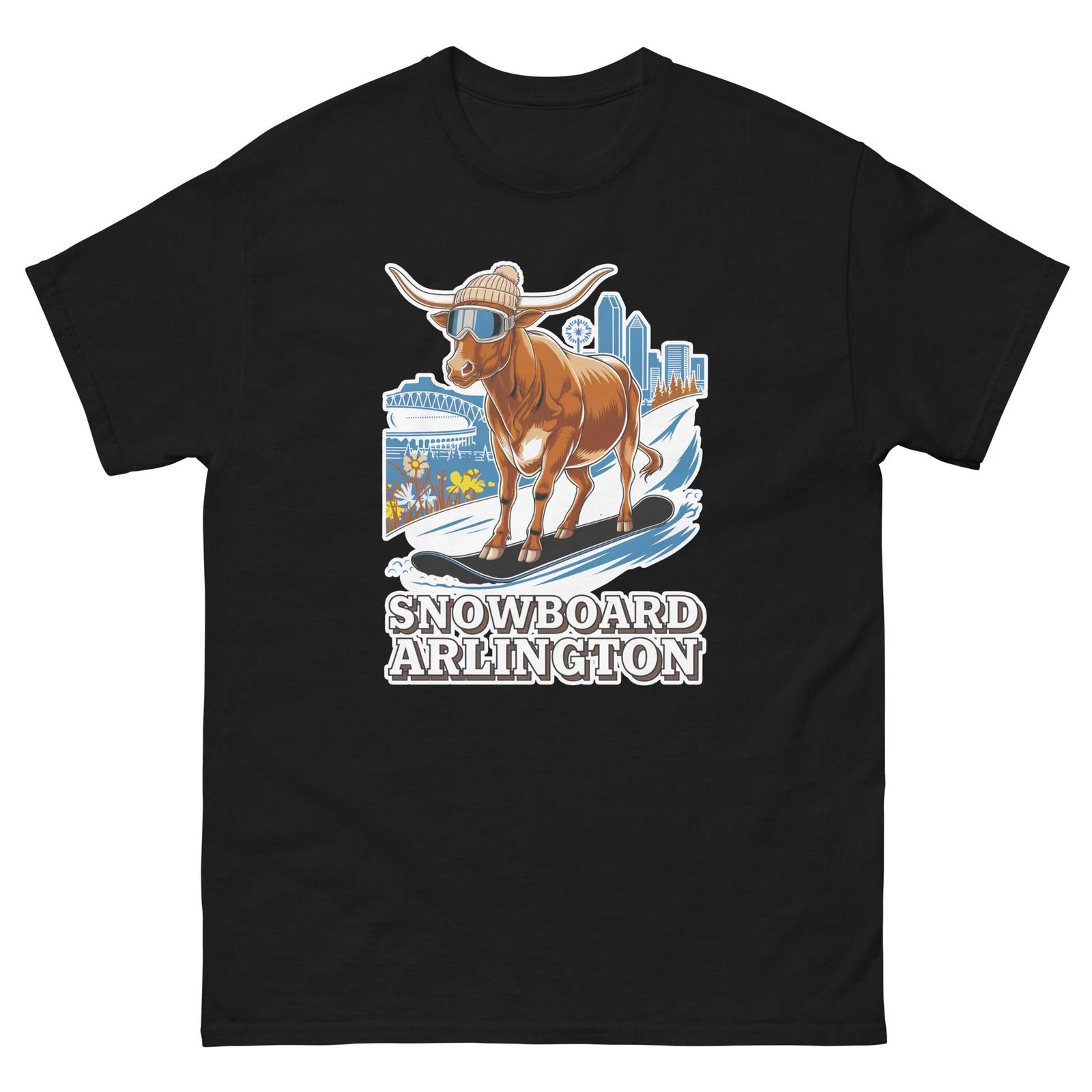 Snowboard Arlington Bull USA Snowboarding Animal T-Shirt 2XL