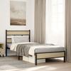 VidaXL Bed Frames Without Mattress Sonoma Oak 75x190 Cm, Single Bed, Bedroom Furniture, Guest Bed, Bed, Frame 4017244