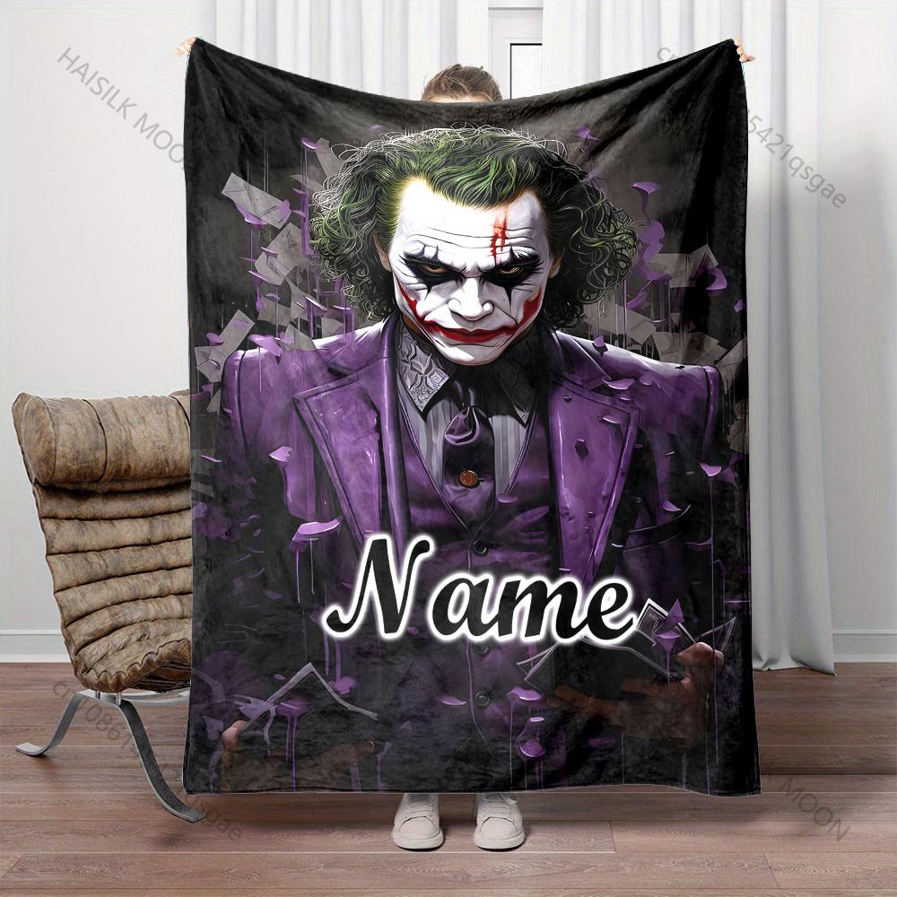 17 Style Custom Name Blanket Joker Movie Printed Blanket Soft And Warm Bedding For Bed Sofa Outdoor Travel Cover Blanket Gifts