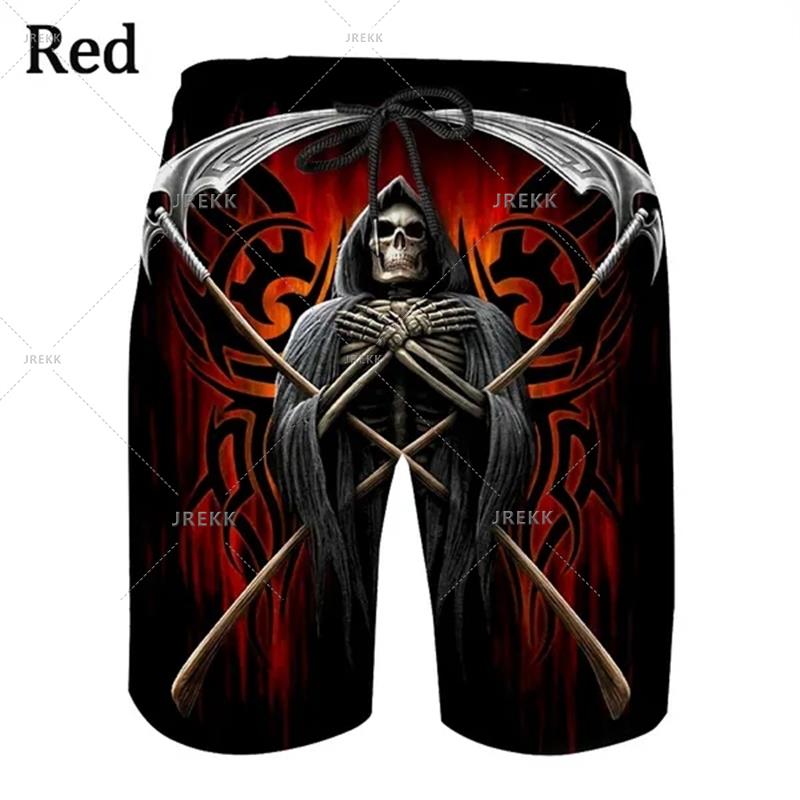 Men's 3D Printed Casual Shorts Summer  Gothic Sports Shorts Skateboarding Short