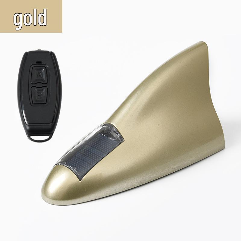 Remote-Control LED Solar Shark Fin Antenna for Car Decoration