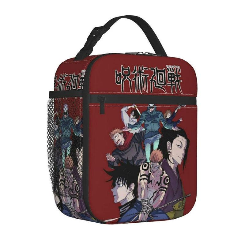 Spell Battle Printed Portable Student Lunch Bag Outdoor Bento Bag Insulated Lunch Box Bag Spell Return Battle