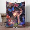 Kunst Cartoon Mädchen Decke Kinder Warm Weich Decke für Sofa Büro Picknick Bettbezug Decke Geeignet für Geburtstag Souvenir Geschenk