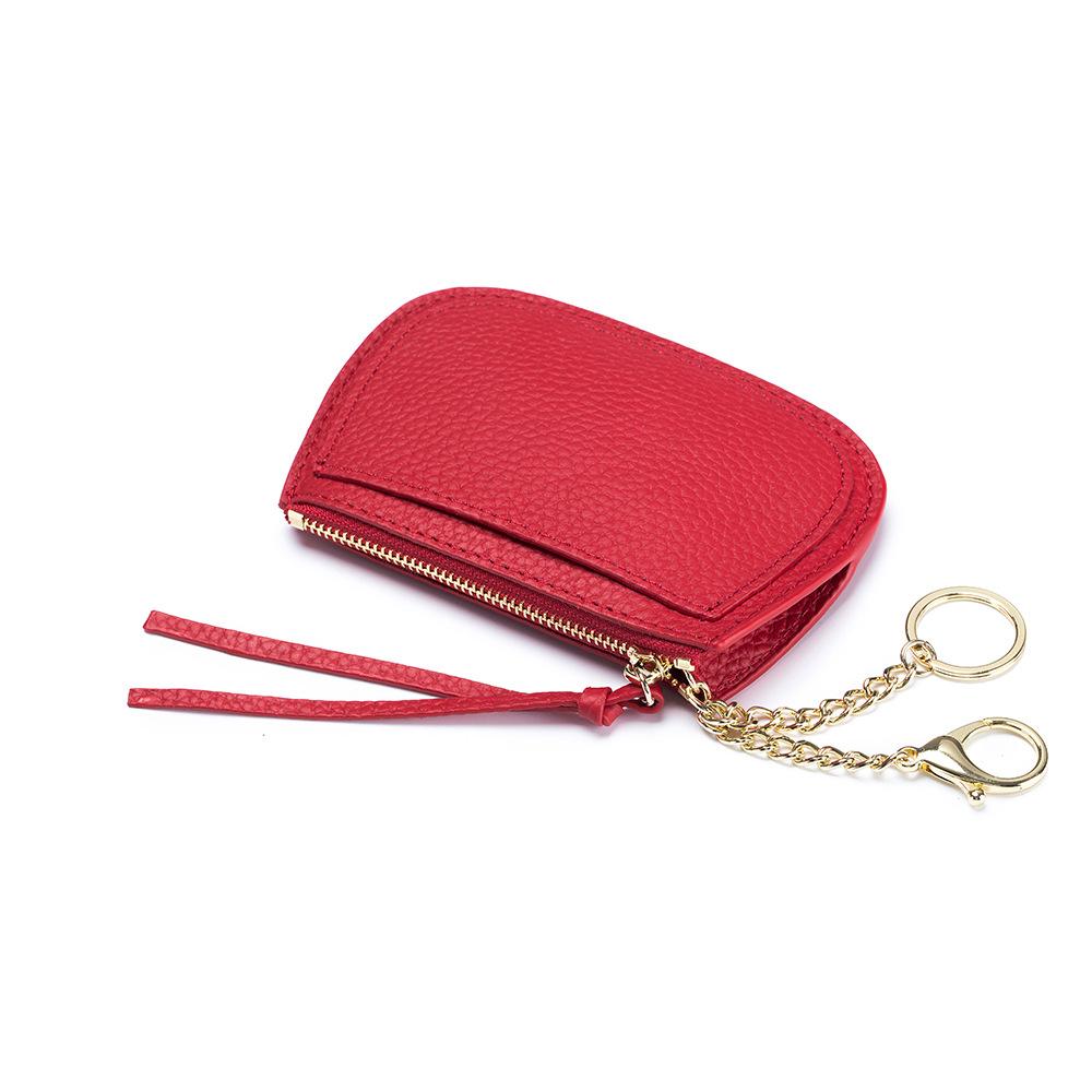 

Zero Wallet Leather Mini Key Chain Zipper Stylecoin Change Wallet Wristlet Purses Girls Purse Small Pouch Carteras Para Mujer