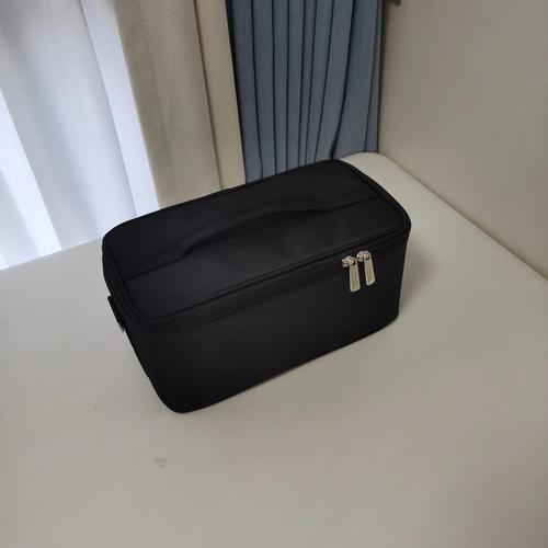 Square Solid Color Makeup Organizer Bag for Cosmetics and Accessories with Luggage Sleeve