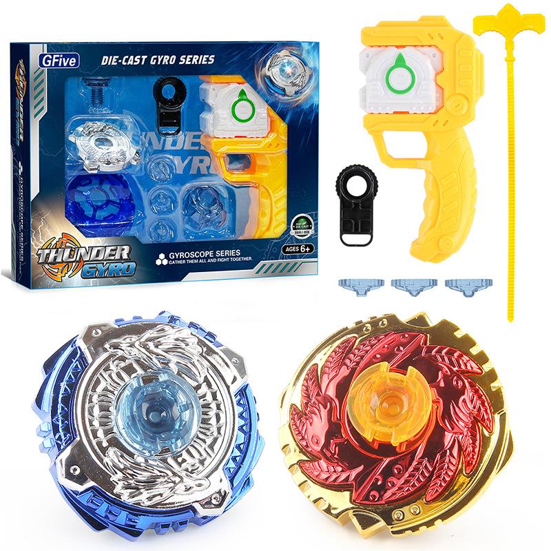 Bright Gf Nonelectric Alloy Spinning Top Lightup Phoenix Dragon Duel Set