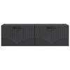 Wall Mounted TV Cabinet Black 98 x 31 x 30 cm Engineered Wood