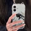 Creative Transparent Cat Ears Four-corner Airbag Mobile Phone Case for IPhone13 Simple and High-end Mobile Phone Case