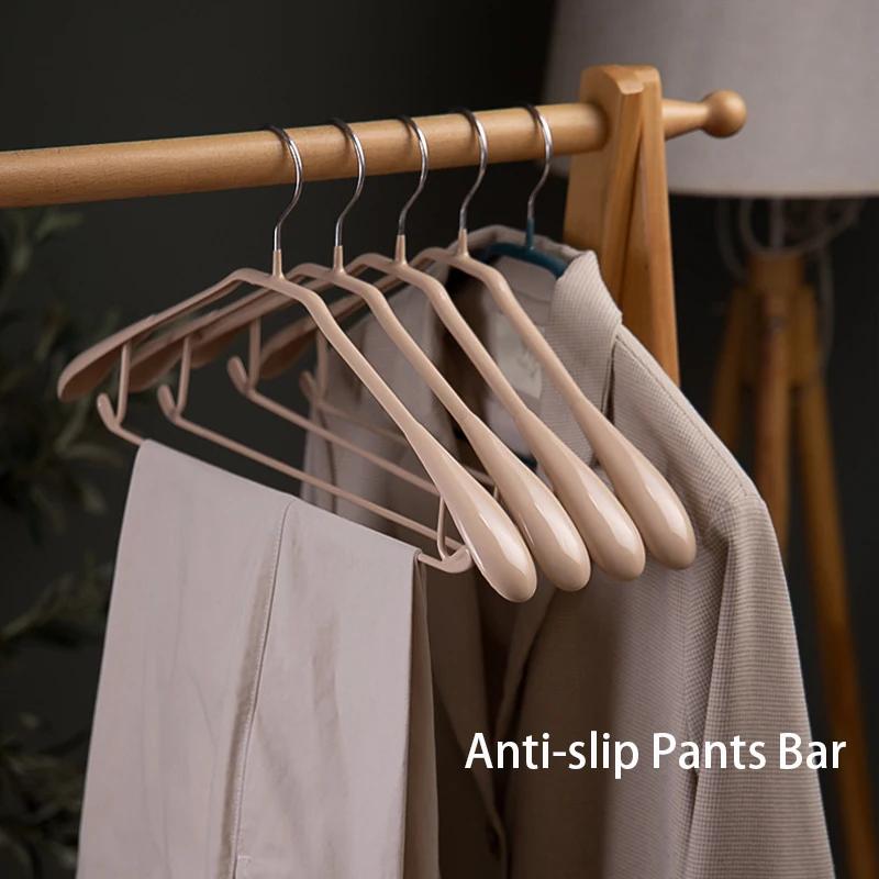 5/10/20PCS Wide-Shoulder Hanger,Multi-functional Non-slip Organizers with Hook for Suit Shirt Coat,Home Seamless Clothes Support