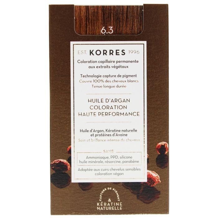 Coloration Permanente - KORRES - Blond Miel Doré 6.3 - Sans ammoniaque - Crème - Tous types de cheveux