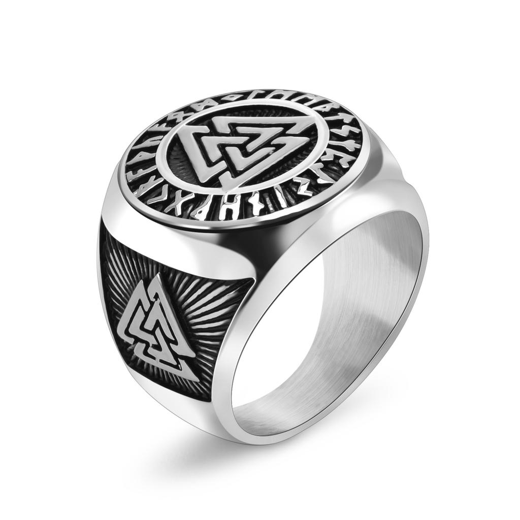 Inele Viking Valknut din Oțel Inoxidabil Vintage pentru Bărbați Băiat Inel Nordic Odin Trinity Amuletă Motociclist Bijuterii Prieten Dropshipping