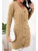 Women's Cable Knit Cardigan - Autumn/Winter Button Sweater